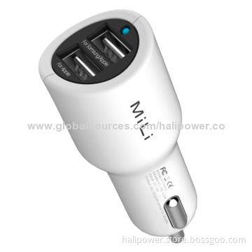 Latest Design Dual USB Car Charger with 4.8A Outputs